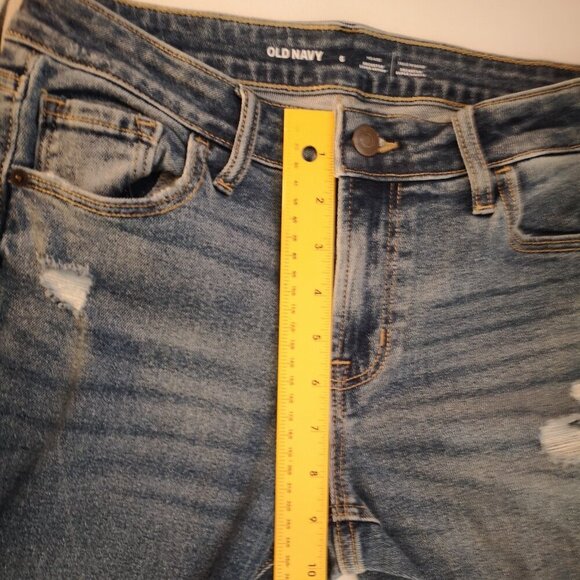 NWT Old Navy Mid Rise Rockstar Super Skinny Ladies Size 6 Blue Jeans - Picture 13 of 14